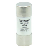 Плавкий предохранитель Takel RT 22х58 40А                                                           
