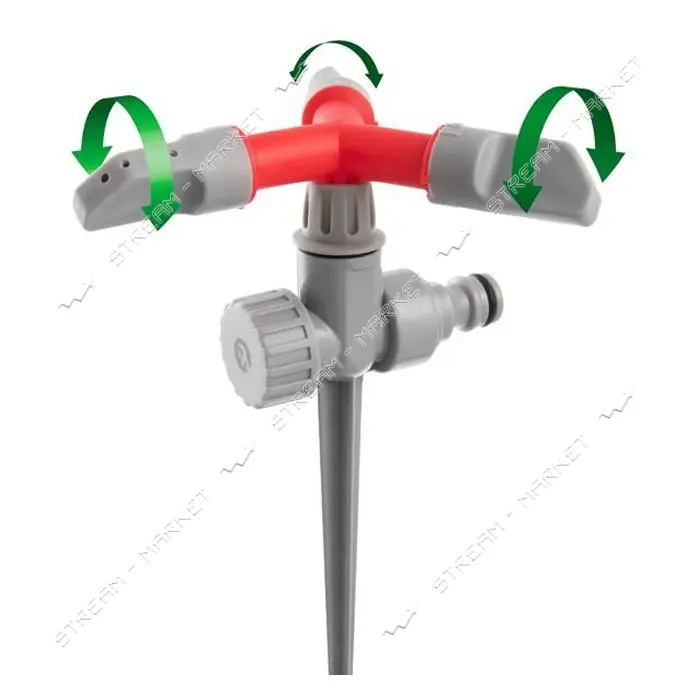 Дождеватель круговой Intertool GE-0055 с вращающейся головкой на костыле