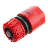 Коннектор Intertool GE-1019 1/2" с аквастопом для шланга 1/2"                                       