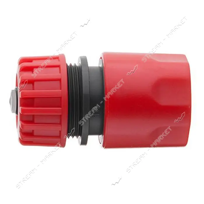 Коннектор Intertool GE-1019 1/2" с аквастопом для шланга 1/2"                                       