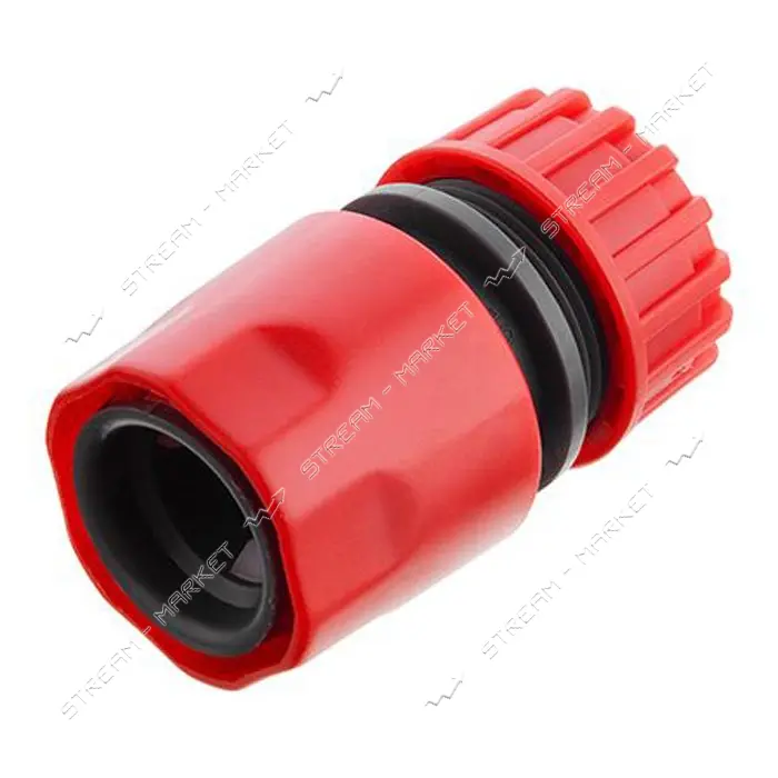 Коннектор Intertool GE-1019 1/2" с аквастопом для шланга 1/2"                                       