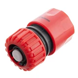 Коннектор Intertool GE-1021 3/4" с аквастопом для шланга 3/4"                                       