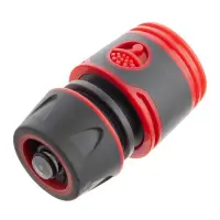 Коннектор Intertool GE-1119 прорезиненный 1/2" с аквастопом для шланга 1/2"                         