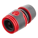 Коннектор Intertool GE-1119 прорезиненный 1/2" с аквастопом для шланга 1/2"