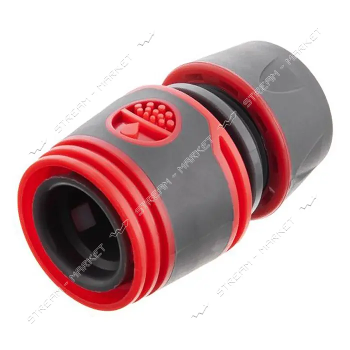 Коннектор Intertool GE-1119 прорезиненный 1/2" с аквастопом для шланга 1/2"