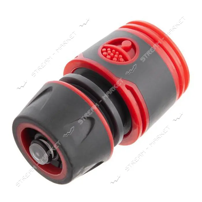 Коннектор Intertool GE-1119 прорезиненный 1/2" с аквастопом для шланга 1/2"