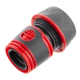 Коннектор Intertool GE-1120 прорезиненный 1/2" с аквастопом для шланга 3/4"                         