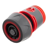 Коннектор Intertool GE-1120 прорезиненный 1/2" с аквастопом для шланга 3/4"                         