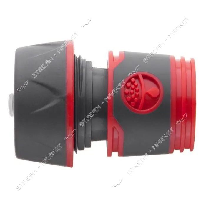 Коннектор Intertool GE-1120 прорезиненный 1/2" с аквастопом для шланга 3/4"                         