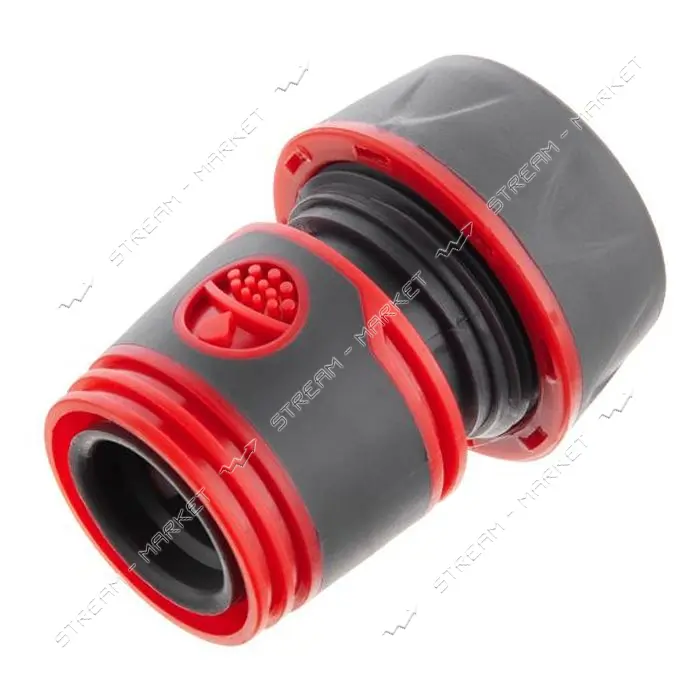 Коннектор Intertool GE-1120 прорезиненный 1/2" с аквастопом для шланга 3/4"                         