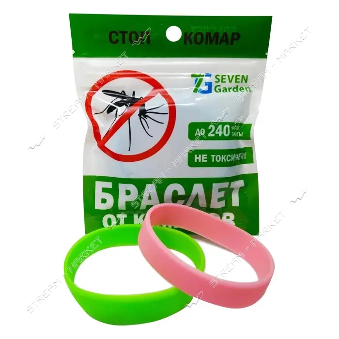 Браслет от комаров 7G плоский до 240 часов F-6748                                                   