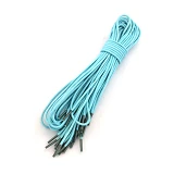 Шнурки пропитанные воском из полиэстера круглые 70см голубые