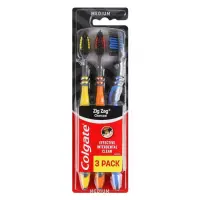 Зубная щетка Colgate Zig Zag  Древесный уголь средняя 3 шт                                          