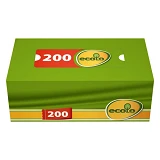 Салфетки косметические Ecolo пенал 200шт                                                            