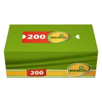 Салфетки косметические Ecolo пенал 200шт                                                            