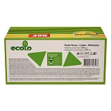 Салфетки косметические Ecolo пенал 200шт                                                            