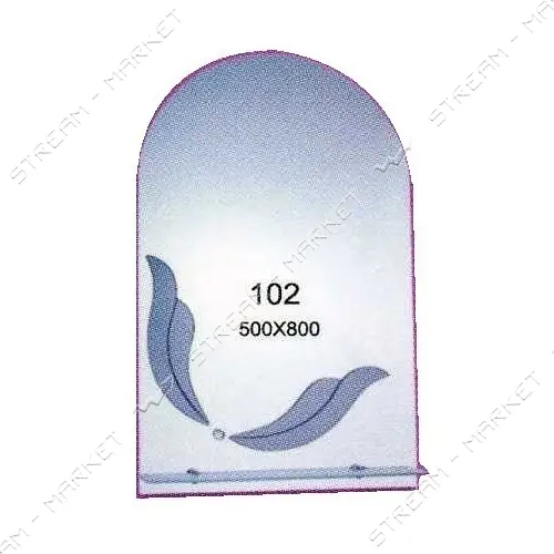 Зеркало 500x800мм 1 полка зеркало 102                                                               