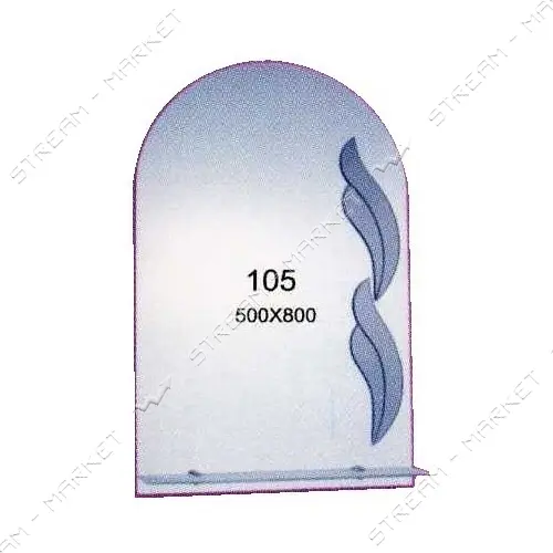 Зеркало 500x800мм 1 полка зеркало 105                                                               