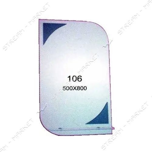 Зеркало 500x800мм 1 полка зеркало 106                                                               