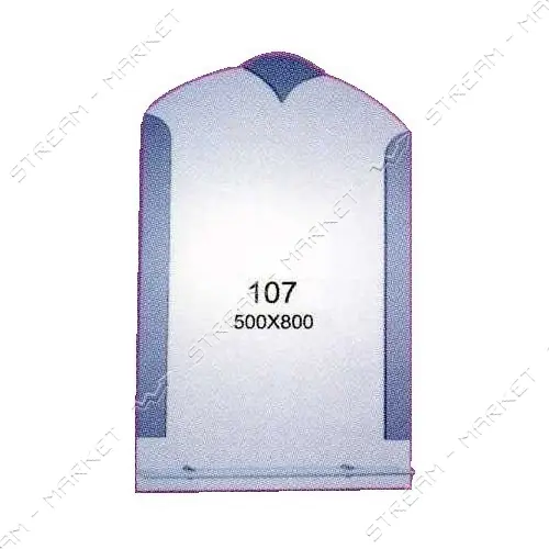 Зеркало 500x800мм 1 полка зеркало 107                                                               