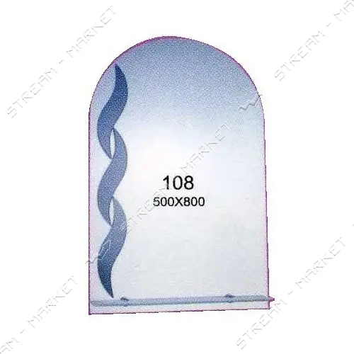 Зеркало 500x800мм 1 полка зеркало 108                                                               