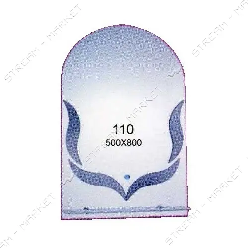 Зеркало 500x800мм 1 полка зеркало 110