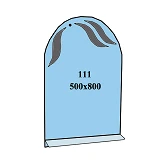 Зеркало 500x800мм 1 полка зеркало 111