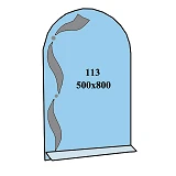 Зеркало 500x800мм 1 полка зеркало 113                                                               