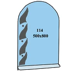 Зеркало 500x800мм 1 полка зеркало 114                                                               