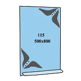 Зеркало 500x800мм 1 полка зеркало 115                                                               