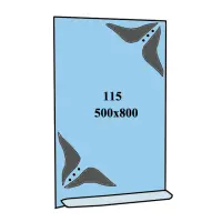 Зеркало 500x800мм 1 полка зеркало 115                                                               