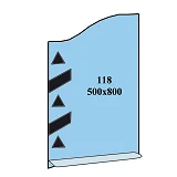 Зеркало 500x800мм 1 полка зеркало 118
