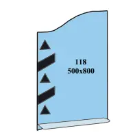 Зеркало 500x800мм 1 полка зеркало 118                                                               