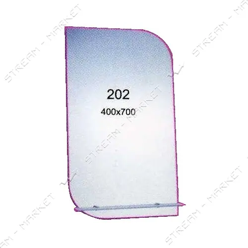 Зеркало 400x700мм 1 полка зеркало 202