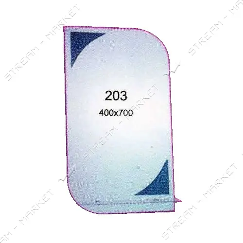 Зеркало 400x700мм 1 полка зеркало 203