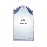 Зеркало 400x700мм 1 полка зеркало 209