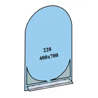 Зеркало 400x700мм 1 полка зеркало 220                                                               