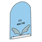 Зеркало 400x700мм 1 полка зеркало 221