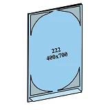 Зеркало 400x700мм 1 полка зеркало 222