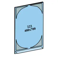 Зеркало 400x700мм 1 полка зеркало 222                                                               