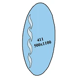 Коридорное зеркало 500x1100мм 411