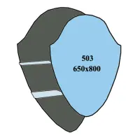 Зеркало 650x800 2 полки 503                                                                         