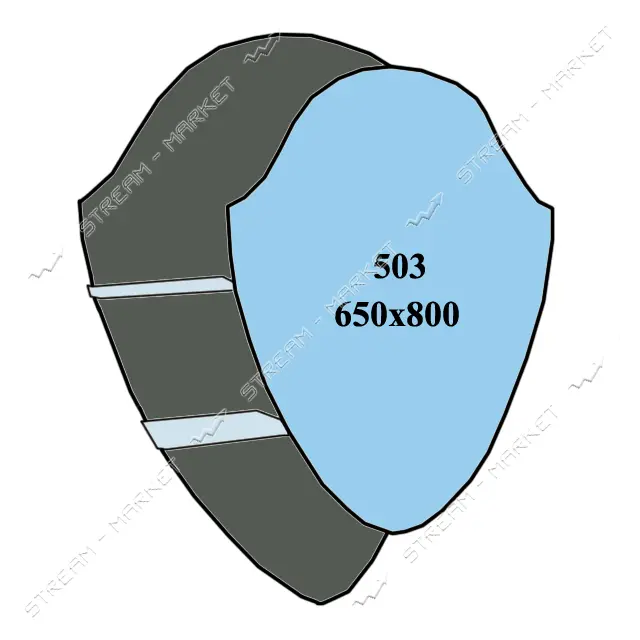 Зеркало 650x800 2 полки 503                                                                         