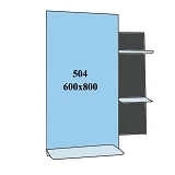 Зеркало 600x800 3 полки 504                                                                         