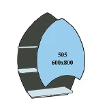 Зеркало 600x800 3 полки 505                                                                         
