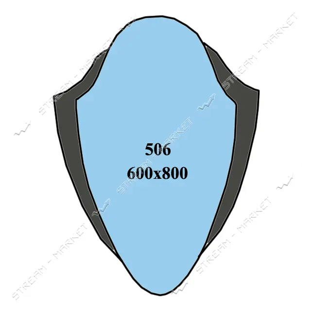 Зеркало 600x800 без полок 506                                                                       