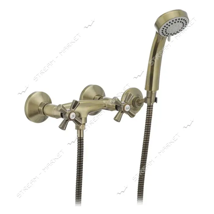 Смеситель для душевой кабины Mixxus Premium Retro Bronze 003 кранбукса 1/2"