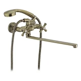 Смеситель для ванной Mixxus Premium Retro Bronze 140 длинный кранбукса 1/2"                         