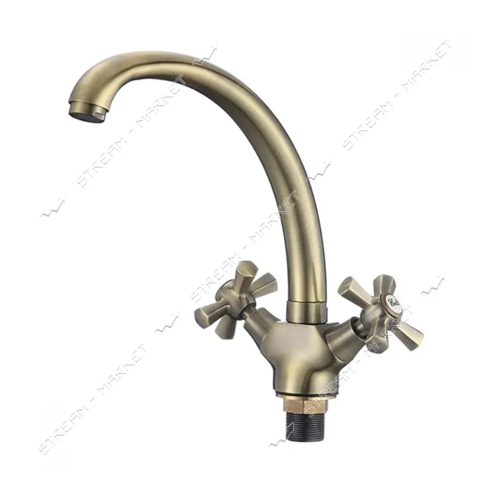 Смеситель для кухни Mixxus Premium Retro Bronze 273 ухо на гайке кранбукса 1/2"