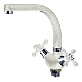 Смеситель для кухни MIXXUS COLOR 273-White Г-образный гусак на гайке с кранбуксой 1slash2doublekav  